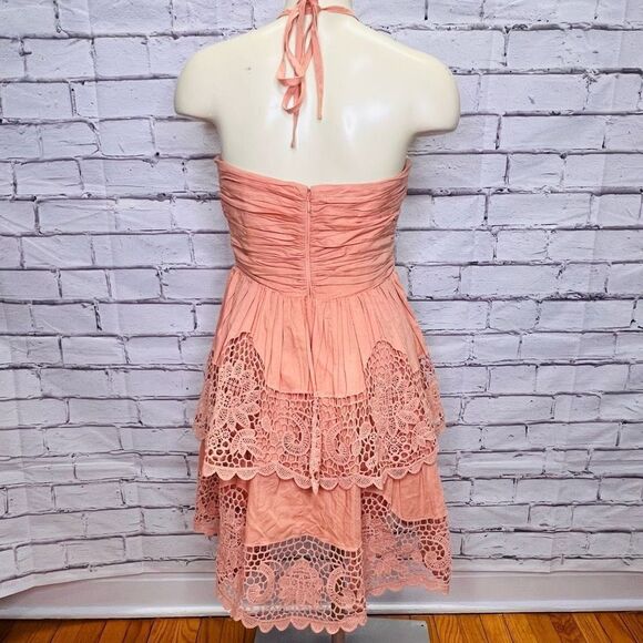 Ulla Johnson Savannah Women’s peach Lace Sleeveless Mini Dress Size 6 - Picture 2 of 10